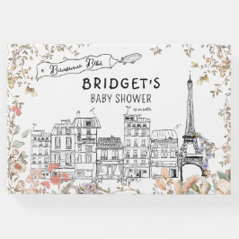 Bonjour Bebe French Gender Neutral Baby Shower Gästebuch