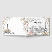 Bonjour Bebe French Gender Neutral Baby Shower Gästebuch (Voll)