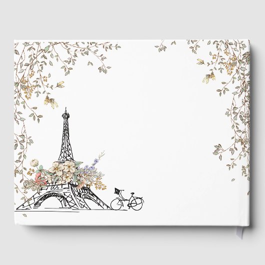 Bonjour Bebe French Gender Neutral Baby Shower Gästebuch (Rückseite)