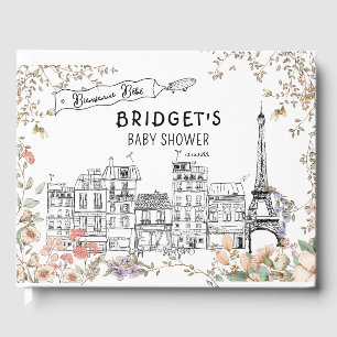 Bonjour Bebe French Gender Neutral Baby Shower Gästebuch