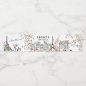 Bonjour Bebe French Gender Neutral Baby Shower Wasserflaschenetikett (Einzelnes Label)