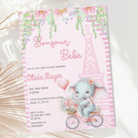 Bonjour Bebe French Paris Elephant Baby Dusche