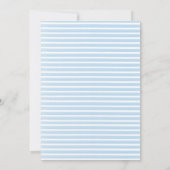 Bonjour Bebe French Paris Giraffe Blue Baby Dusche Einladung (Rückseite)