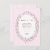 Bonjour Bebe French Patisserie Dankeskarte (Vorne/Hinten)