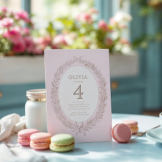 Bonjour Bebe French Patisserie Geburtstagsparty Einladung