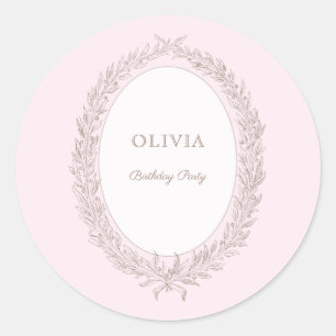 Bonjour Bebe French Patisserie Geburtstagsparty Pi Runder Aufkleber