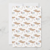 Bonjour Bebe French Pinguin Neutral Baby Dusche Einladung (Rückseite)