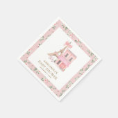 Bonjour Bebe French Pink Parisian Café Baby Showro Serviette (Ecke)