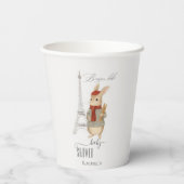 Bonjour Bebe French Rabbit Baby Dusche Pappbecher (Rückseite)