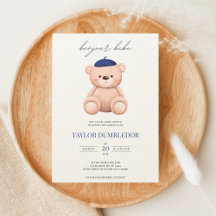 Bonjour Bebe French Watercolor Bear Babydusche