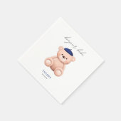 Bonjour Bebe French Watercolor Bear Babydusche Serviette (Ecke)