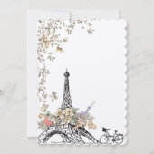 Bonjour Bebe Gender Neutral Baby Dusche Einladung (Rückseite)