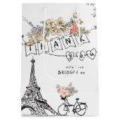 Bonjour Bebe Gender Neutral Baby Dusche Mittlere Geschenktüte (Rückseite)