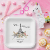 Bonjour Bebe Gender Neutral Baby Dusche Pappteller (Party)