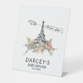 Bonjour Bebe Gender Neutral Baby Dusche Sockelschild (Vorderseite)