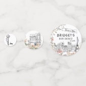 Bonjour Bebe Gender Neutral Baby Shower Ballon Konfetti (Vorderseiten)