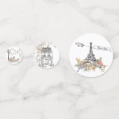 Bonjour Bebe Gender Neutral Baby Shower Ballon Konfetti (Rückseiten)