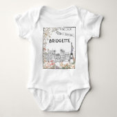 Bonjour Bebe Gender Neutral Baby Shower Geschenk Baby Strampler (Vorderseite)