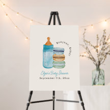 Bonjour Bébé Macarons & Milk Boy Baby Shower