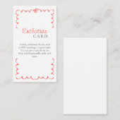 Bonjour Bébé Milch und Cookies Moderne Babydusche Begleitkarte (Vorne/Hinten)