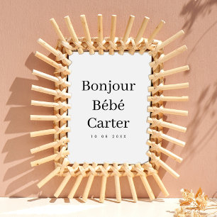 Bonjour Bébé Modernes Minimalistisches Kinderzim Poster