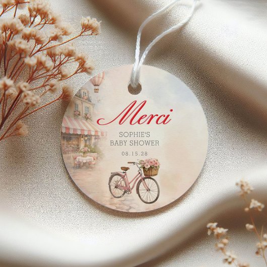 Bonjour Bébé Paris Baby Shower  Geschenkanhänger