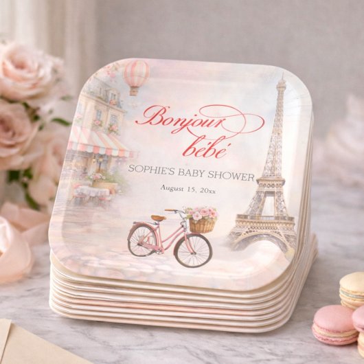 Bonjour Bébé Paris Baby Shower  Pappteller