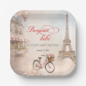 Bonjour Bébé Paris Baby Shower  Pappteller (Vorderseite)