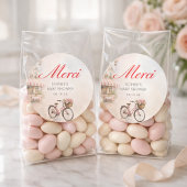 Bonjour Bébé Paris Baby Shower  Runder Aufkleber