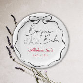 Bonjour Bebe Paris Französisch Babydusche Black Pi Pappteller