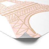 Bonjour Bebe Paris French Baby Dusche Begrüßungsze Poster (Ecke)