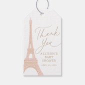 Bonjour Bebe Paris French Baby Dusche Geschenkanhänger (Vorderseite)