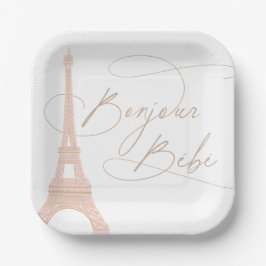 Bonjour Bebe Paris French Baby Dusche Pappteller