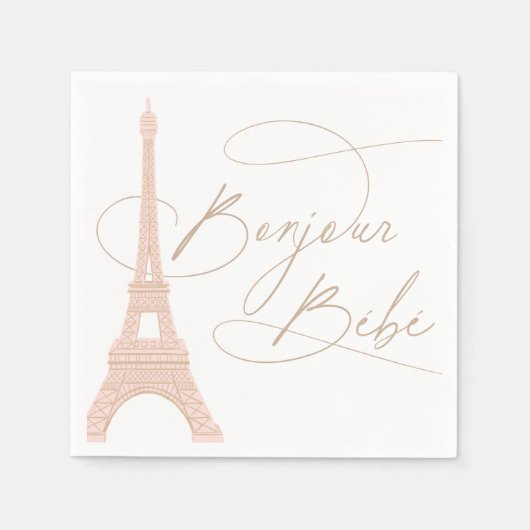 Bonjour Bebe Paris French Baby Dusche Serviette (Vorderseite)