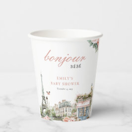 Bonjour Bébé Paris French Baby Shower Pappbecher