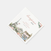 Bonjour Bébé Paris French Baby Shower Serviette (Ecke)