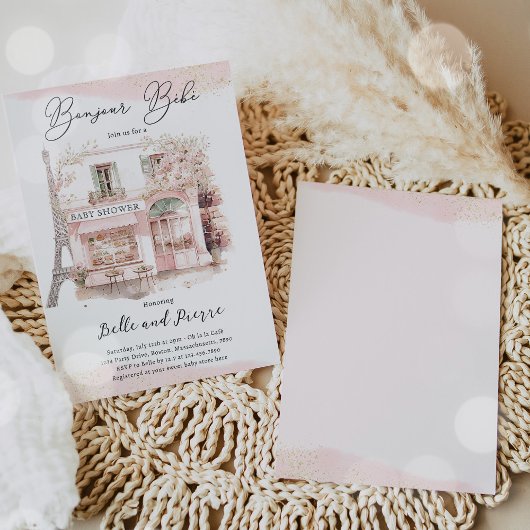 Bonjour Bébé Paris Pariser Babydusche Einladung