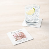 Bonjour Bebe Paris Patisserie Babydusche Rechteckiger Pappuntersetzer (Vor Ort)