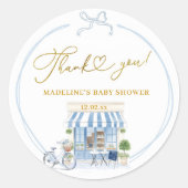 Bonjour bébé Parisan Café Danke Stickers (Vorderseite)