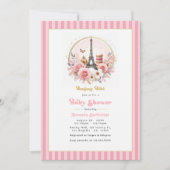 Bonjour Bébé Parisian Baby Shower Einladung (Vorderseite)