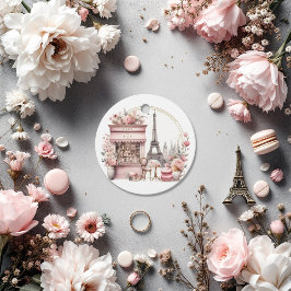 Bonjour Bébé Parisian Café Babydusche Geschenkanhänger