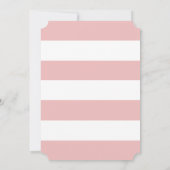 Bonjour Bebe Pink Beret Eiffel Tower Baby Dusche Einladung (Rückseite)