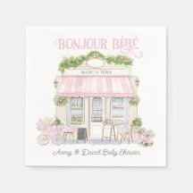 Bonjour Bebe Pink Pariser Café Baby Girl Dusche