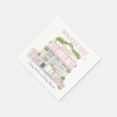 Bonjour Bebe Pink Pariser Café Baby Girl Dusche Serviette (Ecke)