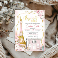 Bonjour Bebe Pink Parisian Café Baby Dusche