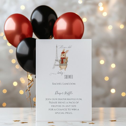 Bonjour Bebe Rabbit Babydusche Windelwanne Begleitkarte