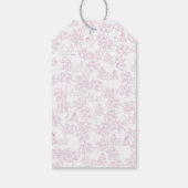 Bonjour Bebe Romantic French Girl Baby Shower Geschenkanhänger (Rückseite)