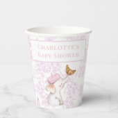 Bonjour Bebe Romantic French Girl Baby Shower Pappbecher (Vorderseite)