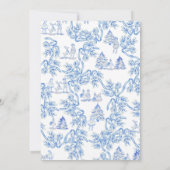 Bonjour Bebe Romantic French Girl Baby Showmenu Einladung (Rückseite)