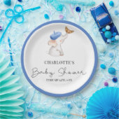 Bonjour Bebe Romantic French Girl Baby Showpap Pappteller (Party)